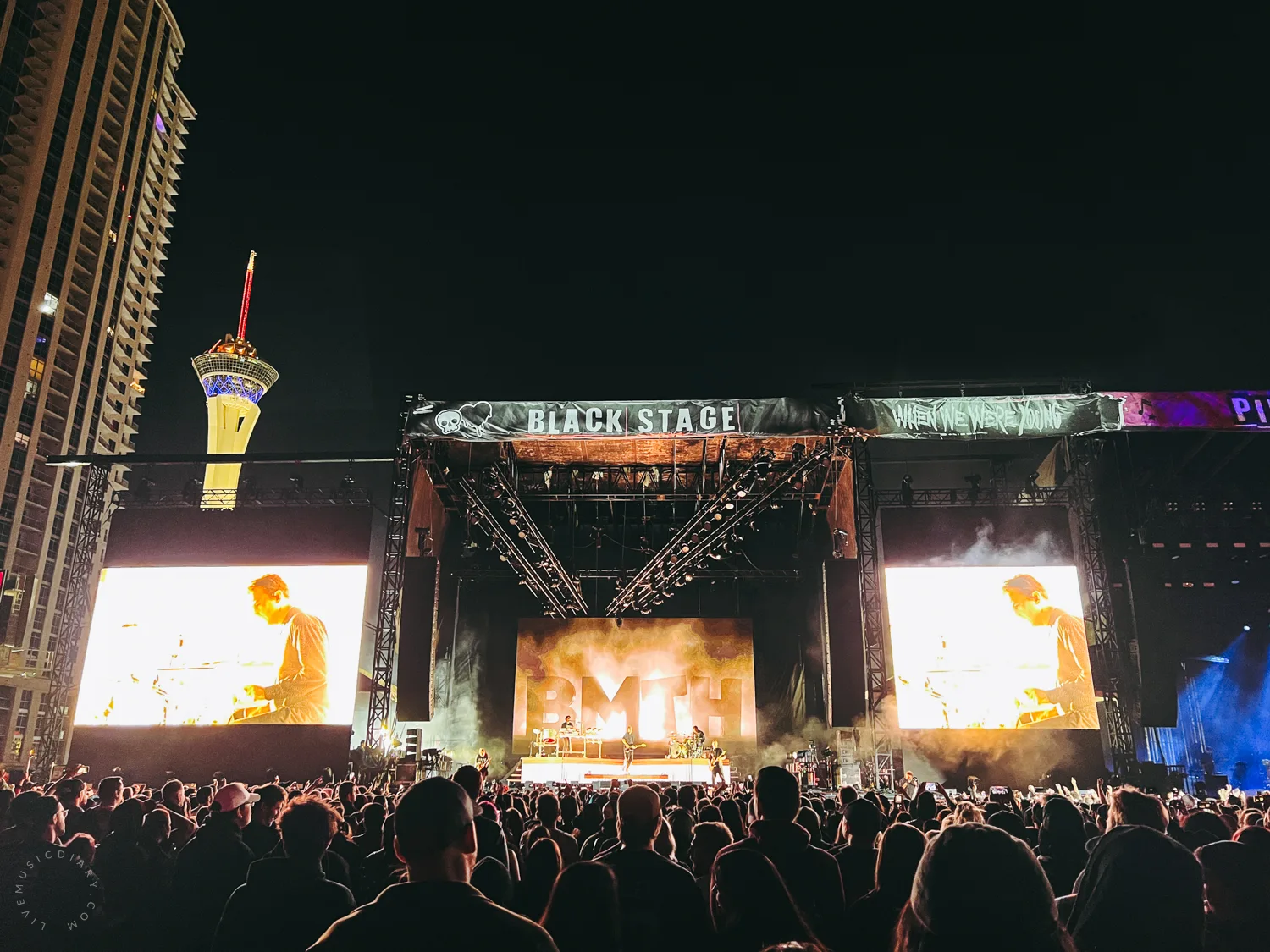Wide view of the Black Stage at When We Were Young Festival 2022 | When We Were Young Festival Weekend 2 Review | Live Music Diary